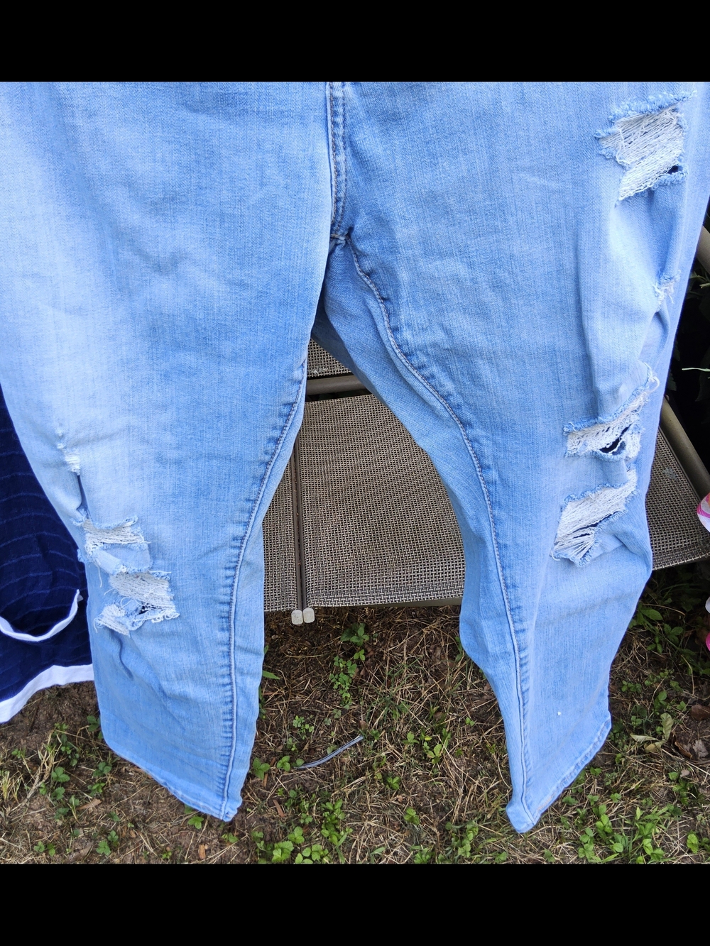 Levi's Light Blue Distressed Boyfriend Jeans